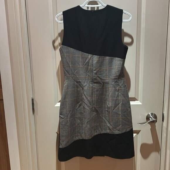 JUDITH & Charles wool blend sleeveless Color block sheath dress 6 made in Canada - Picture 3 of 11